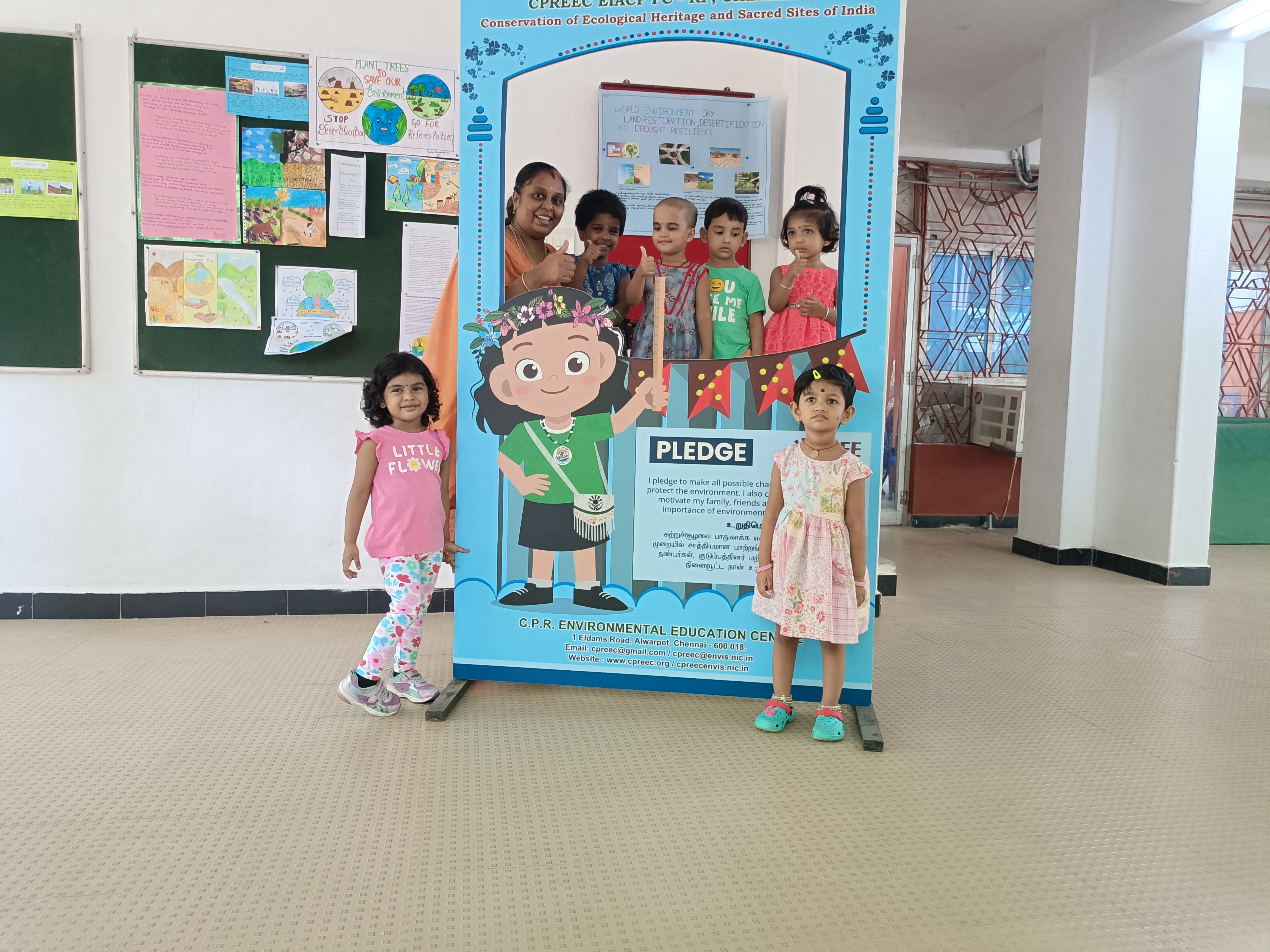 International Yoga Day – Selfi and Pledge- The Grove School, Alwarpet.